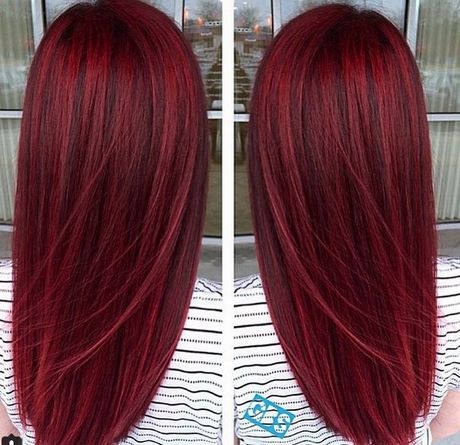 Kapsels rood haar lang